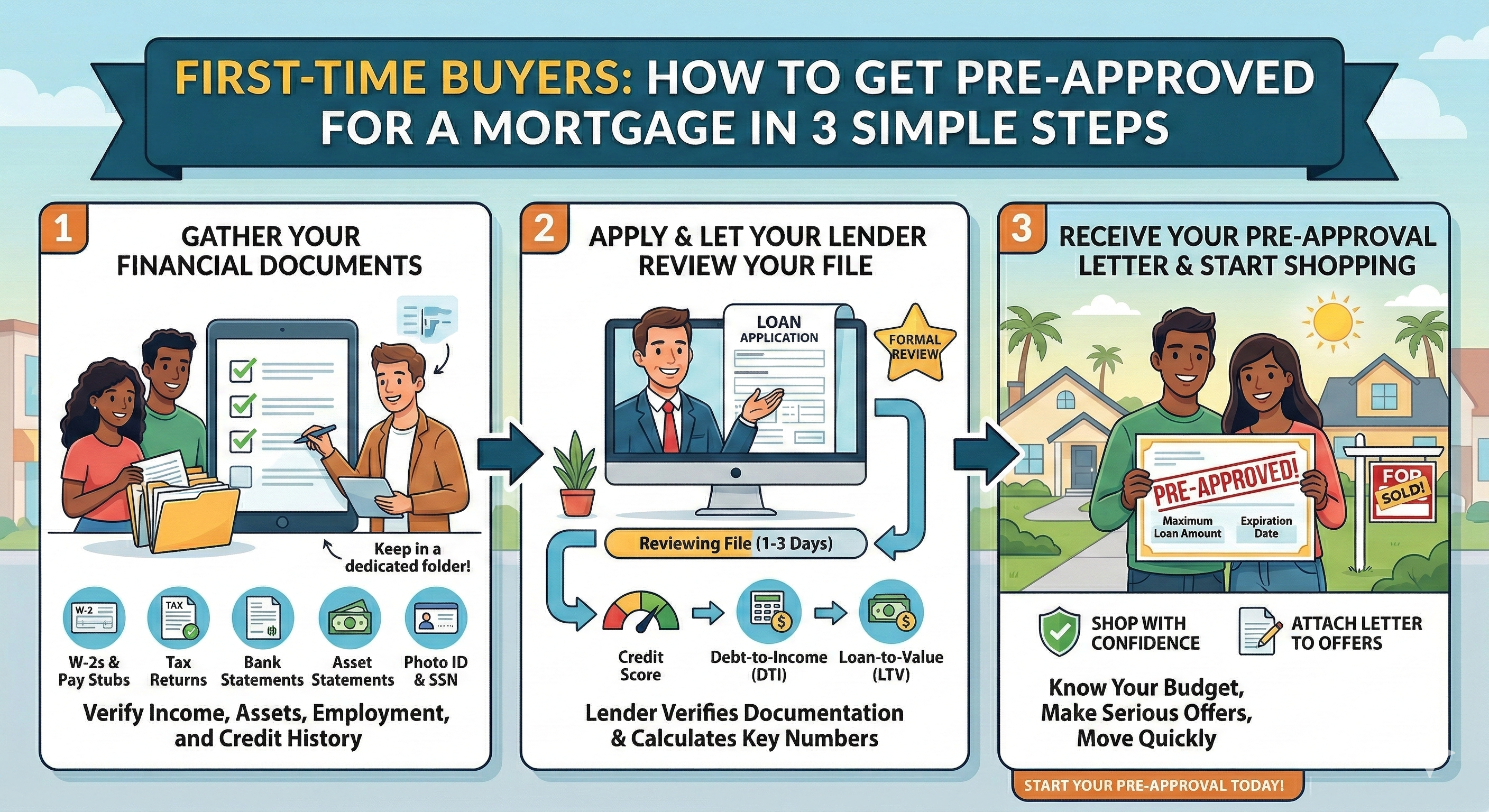 How to get pre-approved for a mortgage in 3 simple steps